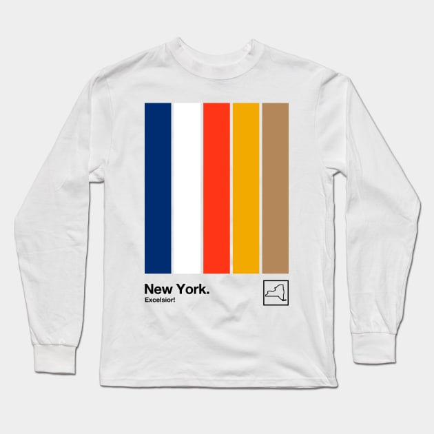 New York // Original Minimalist Artwork Design Long Sleeve T-Shirt by DankFutura